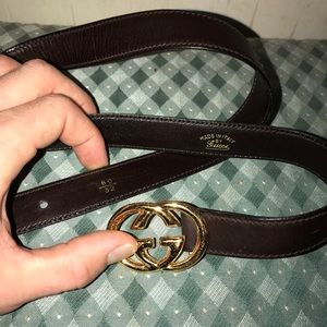 Vintage Gucci Belt with Double G Buckle